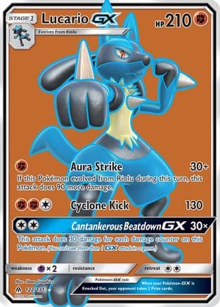 Lucario GX (Full Art) 122/131 - SM Forbidden Light Holofoil