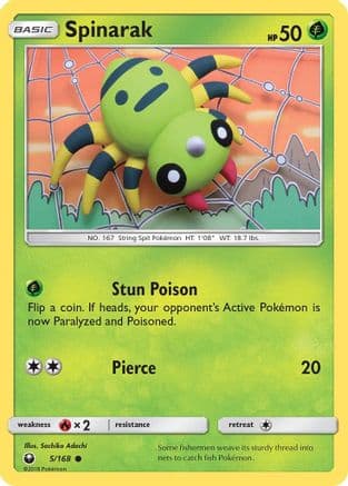 Spinarak 005/168 - SM Celestial Storm Reverse Holofoil