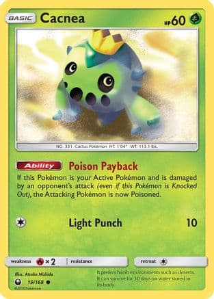 Cacnea 19/168 - SM Celestial Storm Reverse Holofoil