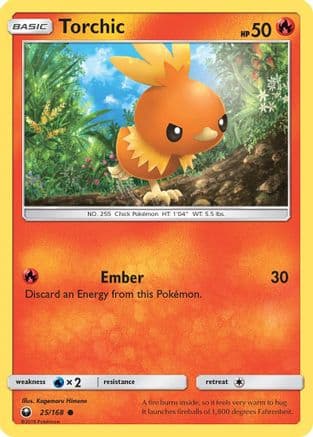 Torchic (25) (25) 025 - Reverse Holofoil SM Celestial Storm - Common