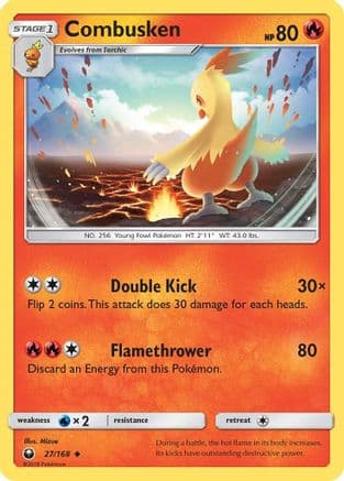 Combusken 27/168 - SM Celestial Storm Reverse Holofoil