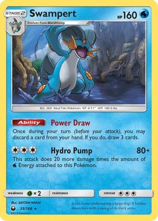 Swampert 035 - Reverse Holofoil SM Celestial Storm - Rare