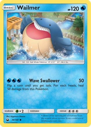 Wailmer 039/168 - SM Celestial Storm Reverse Holofoil