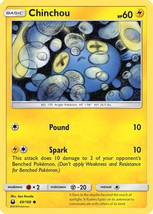Chinchou 049/168 SM Celestial Storm - Common
