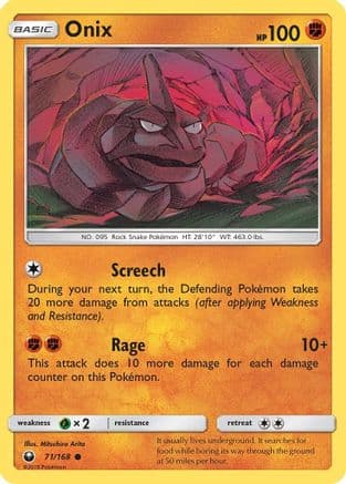 Onix 071/168 - SM Celestial Storm Reverse Holofoil