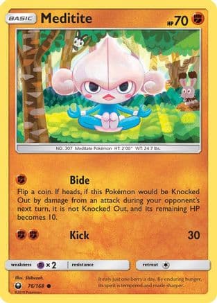 Meditite 076/168 - SM Celestial Storm Reverse Holofoil