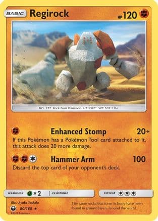 Regirock 080/168 - SM Celestial Storm Reverse Holofoil
