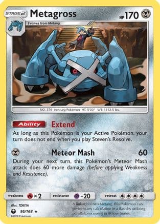 Metagross 095/168 - SM Celestial Storm Reverse Holofoil