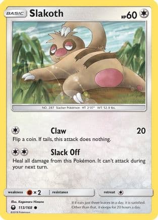 Slakoth 113/168 - SM Celestial Storm Reverse Holofoil