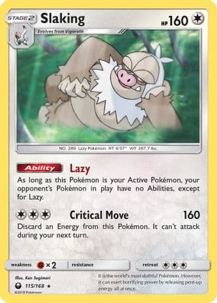 Slaking 115/168 - SM Celestial Storm Reverse Holofoil
