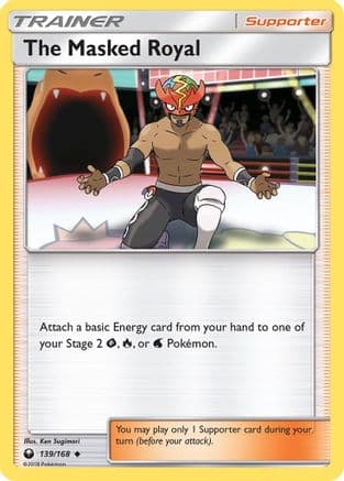The Masked Royal 139/168 - SM Celestial Storm Reverse Holofoil