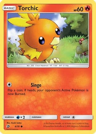 Torchic 004 Dragon Majesty - Common