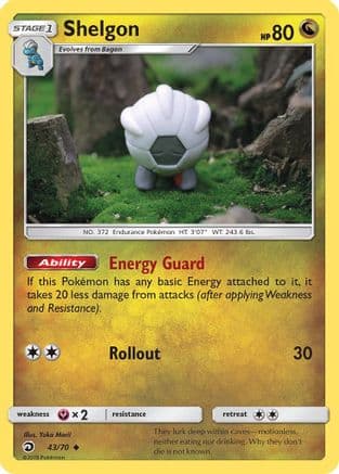 Shelgon 043/70 - Dragon Majesty Reverse Holofoil