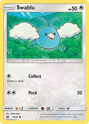Swablu 056/70 - Dragon Majesty Reverse Holofoil