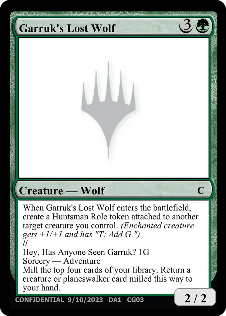 Garruk's Lost Wolf // Hey, Has Anyone Seen Garruk? (DA1-CG03A) - Unknown Event