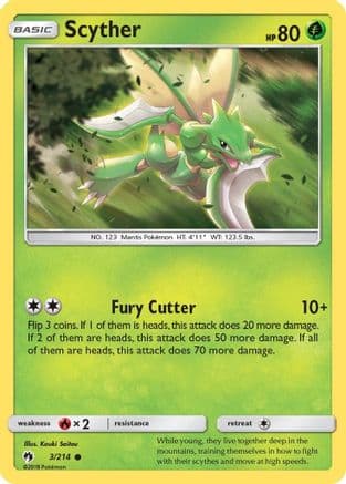Scyther 003/214 - SM Lost Thunder Reverse Holofoil