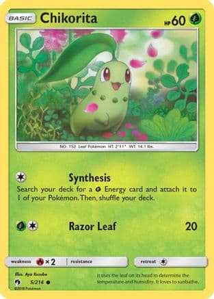 Chikorita 005/214 - SM Lost Thunder Reverse Holofoil