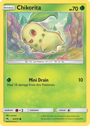 Chikorita 006/214 - SM Lost Thunder Reverse Holofoil