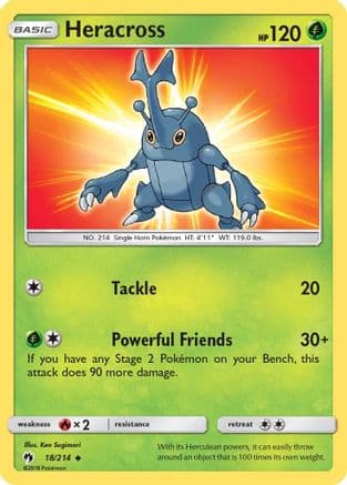 Heracross 018/214 - SM Lost Thunder Reverse Holofoil