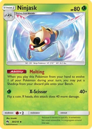 Ninjask 030/214 - SM Lost Thunder Reverse Holofoil