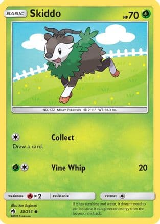 Skiddo 035/214 - SM Lost Thunder Reverse Holofoil