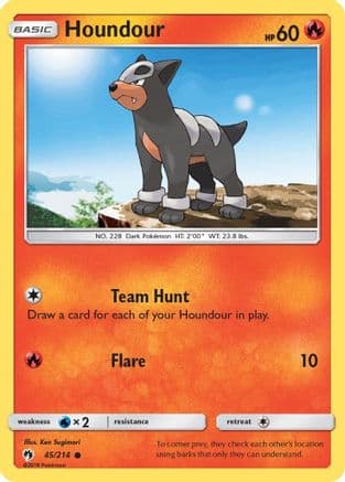 Houndour 045/214 - SM Lost Thunder Reverse Holofoil