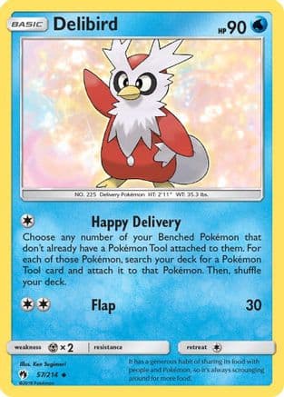Delibird 057/214 - SM Lost Thunder Reverse Holofoil