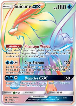 Suicune GX (Secret) 220/214 - SM Lost Thunder Holofoil
