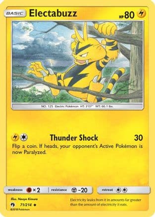 Electabuzz 71/214 - SM Lost Thunder Reverse Holofoil