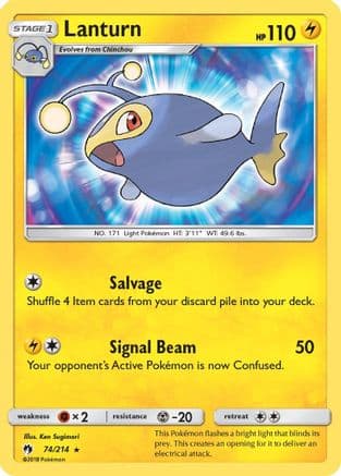 Lanturn 74/214 - SM Lost Thunder Reverse Holofoil