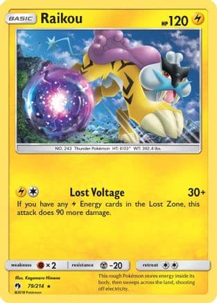 Raikou 079/214 - SM Lost Thunder Reverse Holofoil