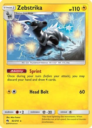 Zebstrika 082/214 - SM Lost Thunder Reverse Holofoil
