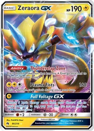 Zeraora GX 086/214 - SM Lost Thunder Holofoil