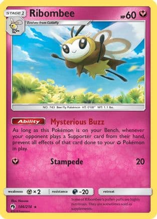 Ribombee 146/214 - SM Lost Thunder Reverse Holofoil