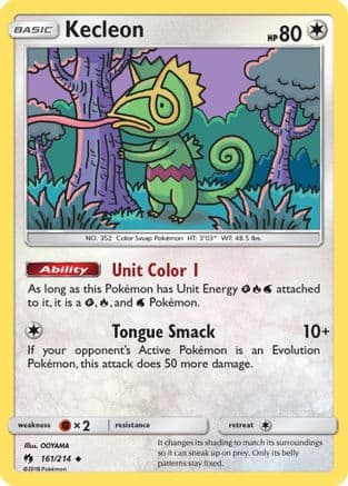 Kecleon 161/214 - SM Lost Thunder Reverse Holofoil