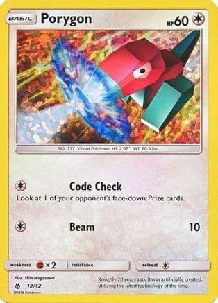 Porygon 12/12 - McDonalds Promos 2018 Holofoil