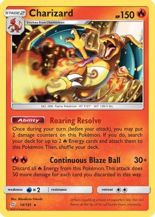 Charizard 014/181 - SM Team Up Reverse Holofoil