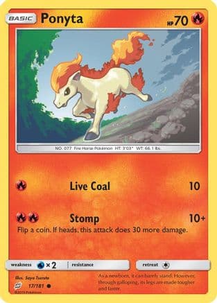 Ponyta 017/181 - SM Team Up Reverse Holofoil