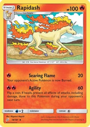 Rapidash 018/181 - SM Team Up Reverse Holofoil