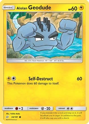 Alolan Geodude 034/181 - SM Team Up Reverse Holofoil