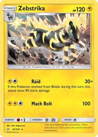 Zebstrika 45/181 - SM Team Up Reverse Holofoil