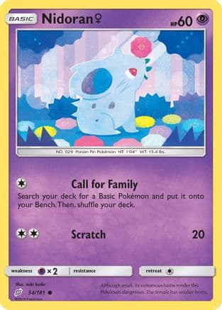 Nidoran F 054/181 - SM Team Up Reverse Holofoil