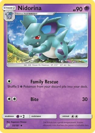 Nidorina 55/181 - SM Team Up Reverse Holofoil
