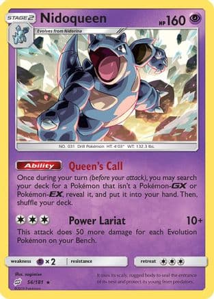 Nidoqueen 056/181 - SM Team Up Reverse Holofoil