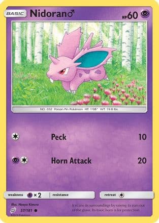 Nidoran M 057/181 - SM Team Up Reverse Holofoil