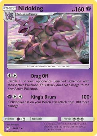 Nidoking 59/181 - SM Team Up Reverse Holofoil