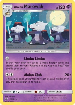 Alolan Marowak 064/181 - SM Team Up Reverse Holofoil