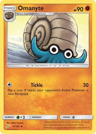 Omanyte 075/181 - SM Team Up Reverse Holofoil