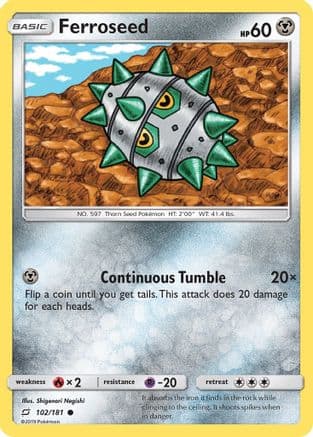 Ferroseed 102/181 - SM Team Up Reverse Holofoil