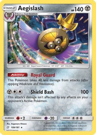 Aegislash 109/181 - SM Team Up Reverse Holofoil